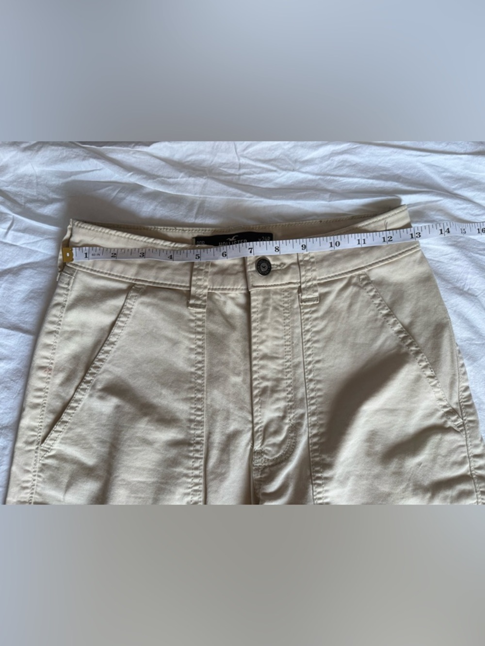Hollister Khaki Tan Low Rise Baggy Cargo Pants Size 24 - Picture 7 of 10